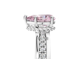 White gold Fancy Pink Pear  Solitaire Diamond Ring with Channel Set Band and Six-Prong Setting_53