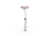 White gold Fancy Pink Pear  Solitaire Diamond Ring with Four-Prong Setting and Classic Band_5