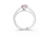 White gold Fancy Pink Pear  Solitaire Diamond Ring with Four-Prong Setting and Classic Band_6