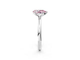 White gold Fancy Pink Pear  Solitaire Diamond Ring with Four-Prong Setting on a Plain Band_34