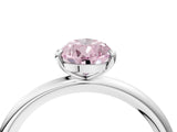White gold Fancy Pink Pear  Solitaire Diamond Ring with Four-Prong Setting on a Plain Band_36