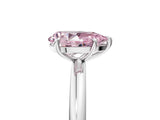White gold Fancy Pink Pear  Solitaire Diamond Ring with Four-Prong Setting on a Plain Band_37