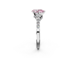 White gold Fancy Pink Pear  Solitaire Diamond Ring with Pavé Band and Four-Prong Setting_54