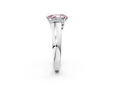 White gold Fancy Pink Pear  Solitaire Diamond Ring with Pave Band and Six-Prong Setting_34