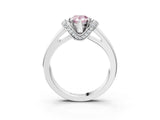 White gold Fancy Pink Pear  Solitaire Diamond Ring with Pave Band and Six-Prong Setting_35