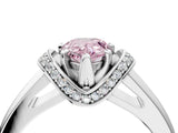 White gold Fancy Pink Pear  Solitaire Diamond Ring with Pave Band and Six-Prong Setting_36