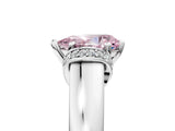 White gold Fancy Pink Pear  Solitaire Diamond Ring with Pave Band and Six-Prong Setting_37