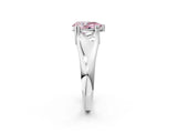 White gold Fancy Pink Pear  Solitaire Diamond Ring with Six-Prong Cathedral Setting_34