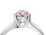 White gold Fancy Pink Pear  Solitaire Diamond Ring with Six-Prong Cathedral Setting_36