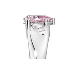 White gold Fancy Pink Pear  Solitaire Diamond Ring with Six-Prong Cathedral Setting_37