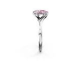 White gold Fancy Pink Pear  Solitaire Diamond Ring with Six-Prong Setting and Tapered Band_20