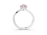 White gold Fancy Pink Pear  Solitaire Diamond Ring with Six-Prong Setting and Tapered Band_21