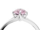 White gold Fancy Pink Pear  Solitaire Diamond Ring with Six-Prong Setting and Tapered Band_22
