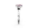 White gold Fancy Pink Pear  Solitaire Diamond Ring with Six-Prong Setting on a Classic Band_5