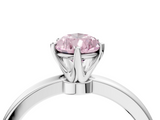 White gold Fancy Pink Pear  Solitaire Diamond Ring with Six-Prong Setting on a Classic Band_7