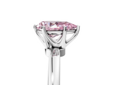 White gold Fancy Pink Pear  Solitaire Diamond Ring with Six-Prong Setting on a Classic Band_8