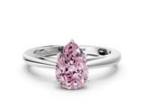 White gold Fancy Pink Pear  Solitaire Diamond Ring with Split Shank and Four-Prong Setting_20