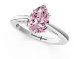 White gold Fancy Pink Pear  Solitaire Diamond Ring with Split Shank and Four-Prong Setting_21