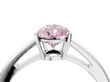 White gold Fancy Pink Pear  Solitaire Diamond Ring with Split Shank and Four-Prong Setting_24