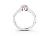 White gold Fancy Pink Pear  Solitaire Diamond Ring with Tapered Band and Four-Prong Setting_52