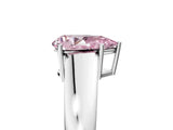 White gold Fancy Pink Pear  Solitaire Diamond Ring with Tapered Band and Four-Prong Setting_54
