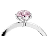 White gold Fancy Pink Pear  Solitaire Diamond Ring with Thin Band and Four-Prong Setting_40