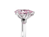 White gold Fancy Pink Pear  Solitaire Diamond Ring with Thin Band and Four-Prong Setting_41