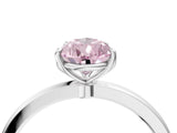 White gold Fancy Pink Pear  Solitaire Diamond Ring with Thin Band and Four-Prong Setting_50
