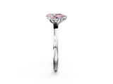 White gold Fancy Pink Pear  Solitaire Diamond Ring with Thin Band and Four-Prong Setting_5