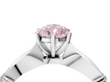 White gold Fancy Pink Pear  Solitaire Diamond Twisted Band with Four-Prong Setting_63