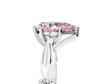 White gold Fancy Pink Pear  Solitaire Diamond Twisted Band with Four-Prong Setting_63