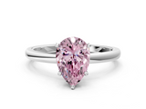 White gold Fancy Pink Pear  Solitaire Engagement Ring with Cathedral Band and Four-Prong Setting_19