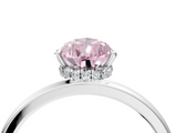 White gold Fancy Pink Pear  Solitaire Engagement Ring with Cathedral Band and Four-Prong Setting_23