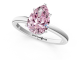 White gold Fancy Pink Pear  Solitaire Engagement Ring with Cathedral Band and Four-Prong Setting_39