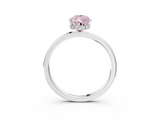 White gold Fancy Pink Pear  Solitaire Engagement Ring with Cathedral Band and Four-Prong Setting_41