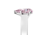 White gold Fancy Pink Pear  Solitaire Engagement Ring with Four-Prong Setting and Tapered Band_8