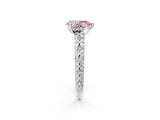 White gold Fancy Pink Pear  Solitaire Floral Milgrain Engagement Ring_55