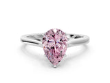 White gold Fancy Pink Pear  Solitaire Heart Prong Engagement Ring with Tapered Band_55