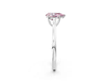 White gold Fancy Pink Pear  Solitaire Heart Prong Engagement Ring with Tapered Band_57