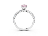 White gold Fancy Pink Pear  Solitaire Marquise Side Stone Prong Setting Ring_47