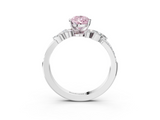 White gold Fancy Pink Pear  Solitaire Marquise Twist Band with Six-Prong Setting_78