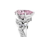 White gold Fancy Pink Pear  Solitaire Marquise Twist Band with Six-Prong Setting_80