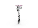 White gold Fancy Pink Pear  Solitaire Marquise Twist Band with Six-Prong Setting_83