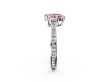 White gold Fancy Pink Pear  Solitaire Pavé Band Prong Setting Ring_22