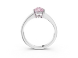 White gold Fancy Pink Pear  Solitaire Pavé Band Prong Setting Ring_23