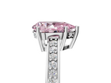 White gold Fancy Pink Pear  Solitaire Pavé Band Prong Setting Ring_25