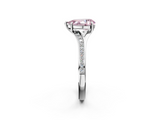 White gold Fancy Pink Pear  Solitaire Pavé Band with Four-Prong Setting_61