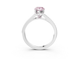 White gold Fancy Pink Pear  Solitaire Pavé Band with Four-Prong Setting_62