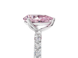 White gold Fancy Pink Pear  Solitaire Pavé Diamond Engagement Ring with Four-Prong Setting_44