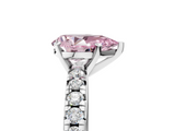White gold Fancy Pink Pear  Solitaire Pave Diamond Engagement Ring with Four-Prong Setting_268